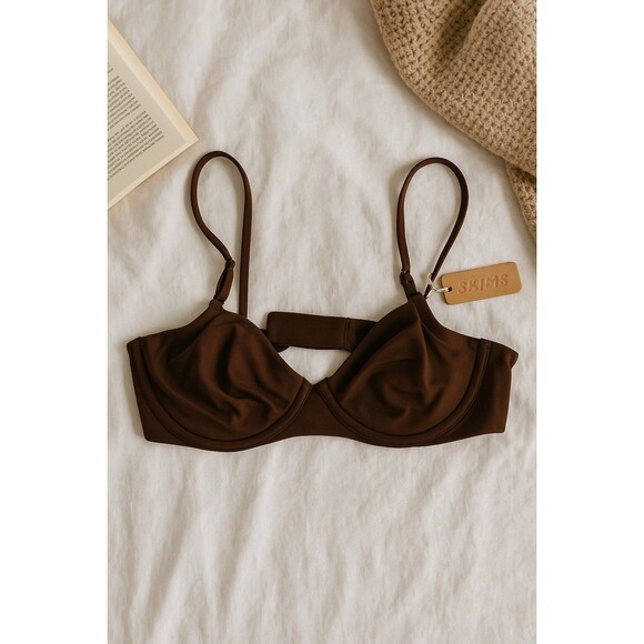 SKIMS Underwire Bra Brown Coco Size 32A NWT - Picture 1 of 5